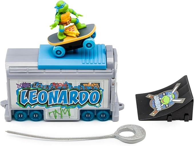 Teenage Mutant Ninja Turtles 5" Switch Kick Subway Launcher Leonardo Ages 3+ - Launch & Shred with Signature Katanas!