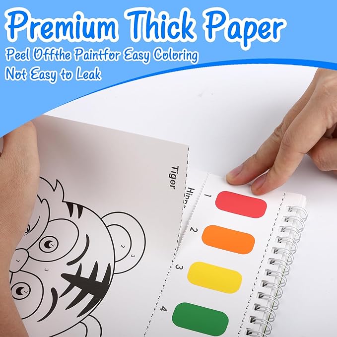 Paint with Water Coloring Books for Toddlers, Watercolor Painting Book and Drawing Art Paper for Kids Ages 3 4 5 6 7 8 Years Old, Animals Art Craft for Drawing with Brush