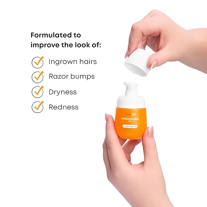 Bushbalm Ingrown Hair Oil - Helps Reduce, Repair Skin from Ingrown Hairs, Razor Bumps & Underarm Bumps - Soothe Skin from Post Shave Itchiness 30 ml - Vanilla Tangerine Oil - Formerly Sweet Escape