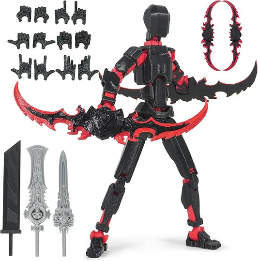 Dummy13 Action Figure Set, Pre-Assembled 3D Printed Titan and Robo Figures, Highly Articulated Robot Toys with Interchangeable Accessories, Perfect for Collectors and Hobbyists