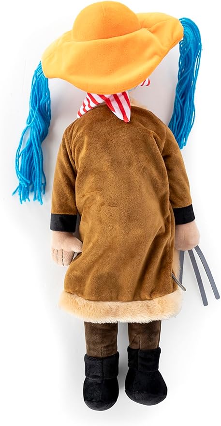 One Piece Buggy Plush Pillow Buddy - Super Soft Clown Character Pillow - Polyester Microfiber, 26 Inches
