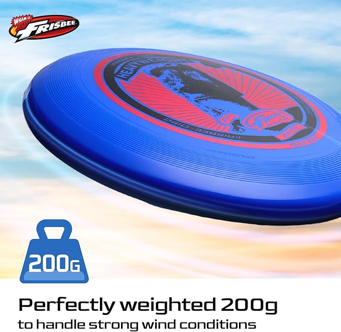 Wham-O Frisbee Heavyweight 200g Flying Disc, 11 Inch Stable Competition Sports Disc, Long Distance and Durable, for Outdoor Activities and Family Fun