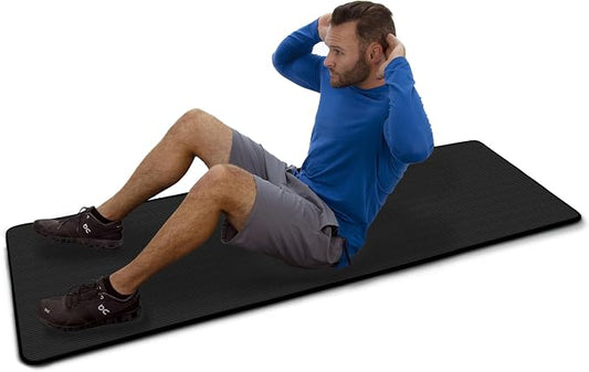 MICRODRY Multi-Purpose Fitness Mat, Cushioned & Non-Slip Foam for Yoga, Pilates, HIIT, Skid-Resistant and Tear-Resistant, 24"x72" with Carry Strap
