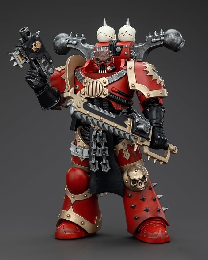 Pipigirl JoyToy GW 40K Genuine License 1:18 Action Figure, World Eaters Khorne 7, 4.96 inch Collectible Action Figures Sets