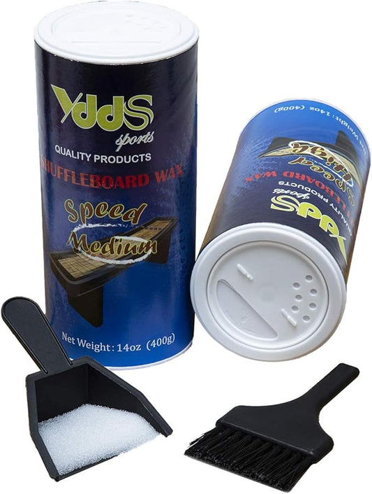 Shuffleboard Sand - Shuffleboard Wax with Mini Dustpan and Mini Brush, 2 Cans(2×14 oz)
