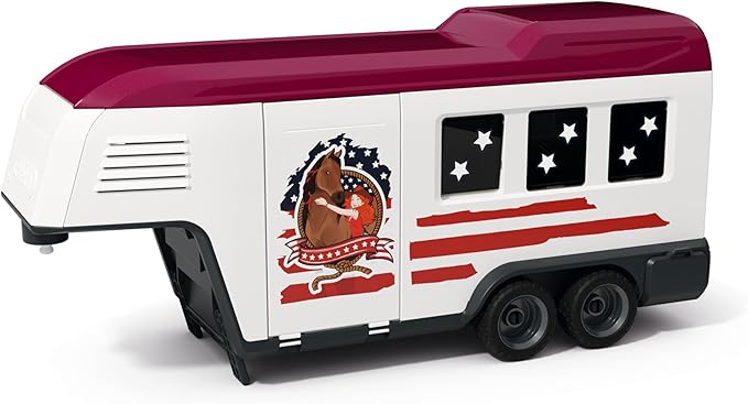 Schleich Horse Club - 119 PC Lakeside Truck and Trailer Playset With 2 Horse Figurines, 2 Poseable Rider Figures and Accessories - Interactive Play for Girls and Boys - Toys for Kids Ages 5+ | 42705