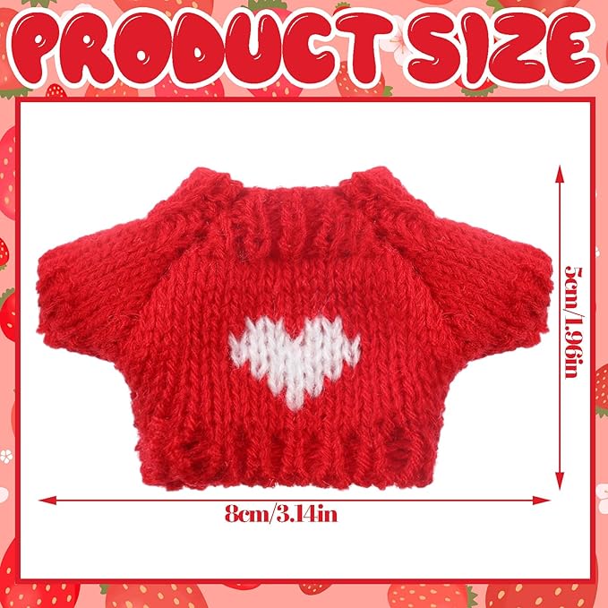Bencailor 10 Pieces Christmas Doll Clothes Set Christmas Accessories Winter Outfits Knitted Clothing Santa Sweater for Doll Accessories(Adorable Style)