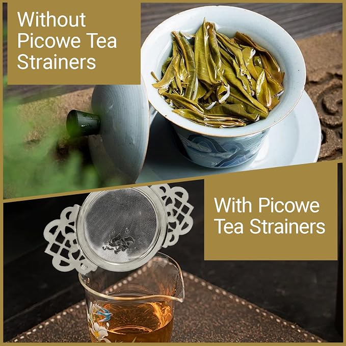 2 Pack Tea Strainer Bowl,Stainless Steel Small Tea Strainers Fine Mesh Loose Tea Infusers,Ideal Tea Filter for 2.5-4 Inch Cup Mouth/Tea Lovers(Silver)