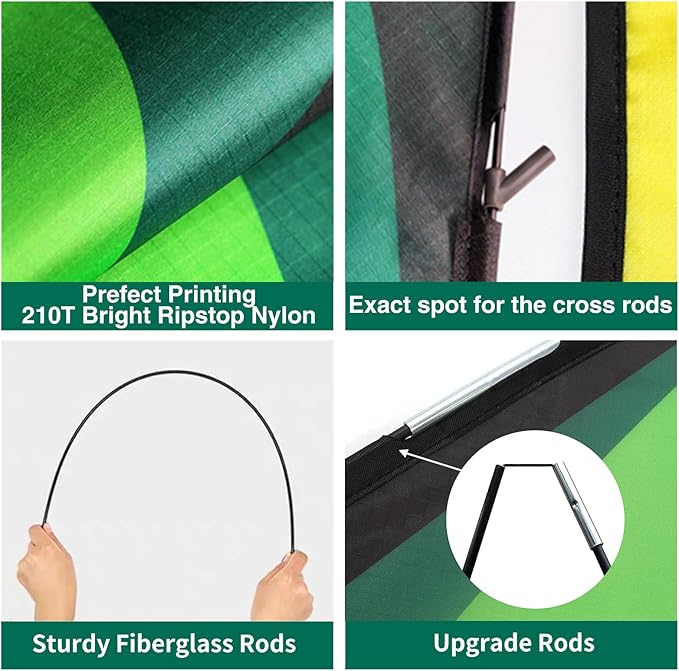 Mint's Colorful Life Delta Kite for Kids & Adults, Extremely Easy to Fly Kite for Beach Trip, Best Kites for Beginners, 300ft String Handle Included
