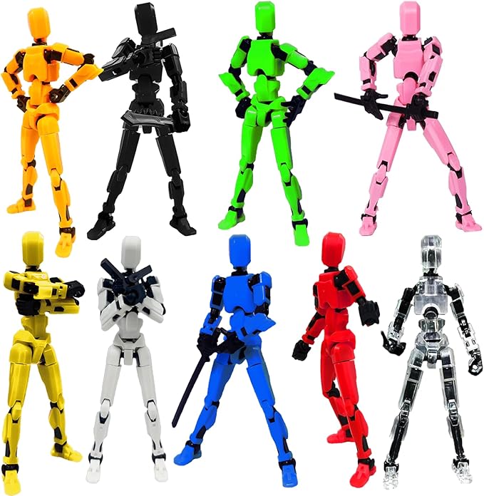 Assembly Completed-Titan 13 Action Figure Set,Nova 13 Action Figures,Titan 13 Robot,3D Printed Multi-Jointed Action Figures Dummy Robot 13 (9pcs(Assembly Completed))