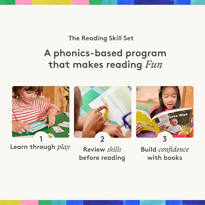 Lovevery Reading Skill Set, Learn to Read for Kindergarten and 1st Grade, Fun Phonics Games and Books, Part 2