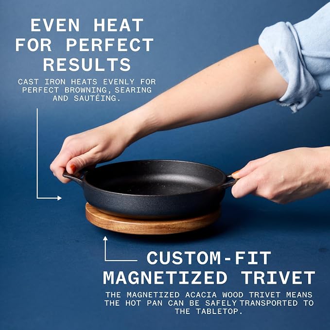 Milk Street 7.5-Inch Everyday Pan with Trivet – Versatile, Pre-Seasoned Nonstick Cookware for Stovetop to Table