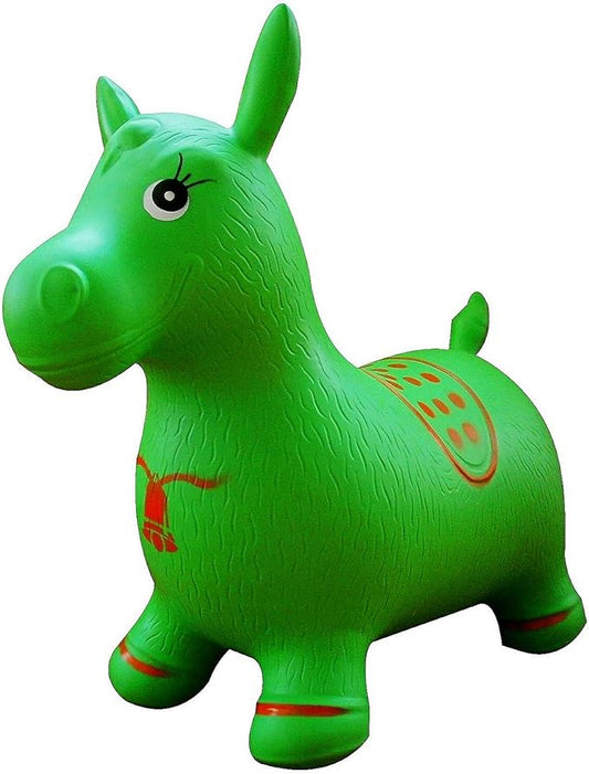 AppleRound Inflatable Ride-on Bouncy Animal Hopper – Horse, Cow or Unicorn – Kids Space Hopper Bouncer with Hand Pump – Jumping Toy for Indoor/Outdoor Play