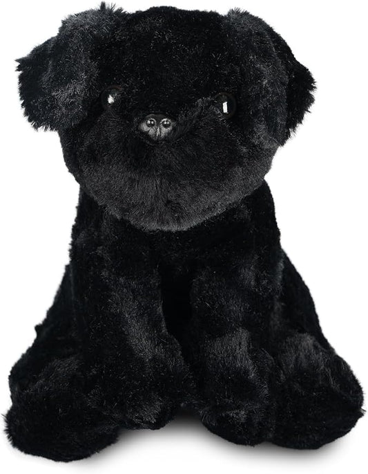 Small Retrievers Labs Labrador Puppy Dog Stuffed Animals Plush Toys for Kids Boys Girls Birthday Bedtime Easter, 7.9" Black