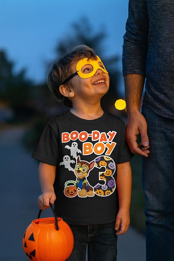 Paw Patrol Chase 3rd Birthday Boy Shirt - Toddler T-Shirt Gift Outfit for Party - Clothes for 3 Year Old Boys