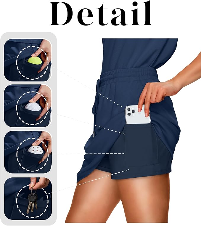 NIASHOT Two Piece Skirt Sets for Women Summer Vacation Travel Outfits Tennis Golf Skorts Versatile Lounge Sets