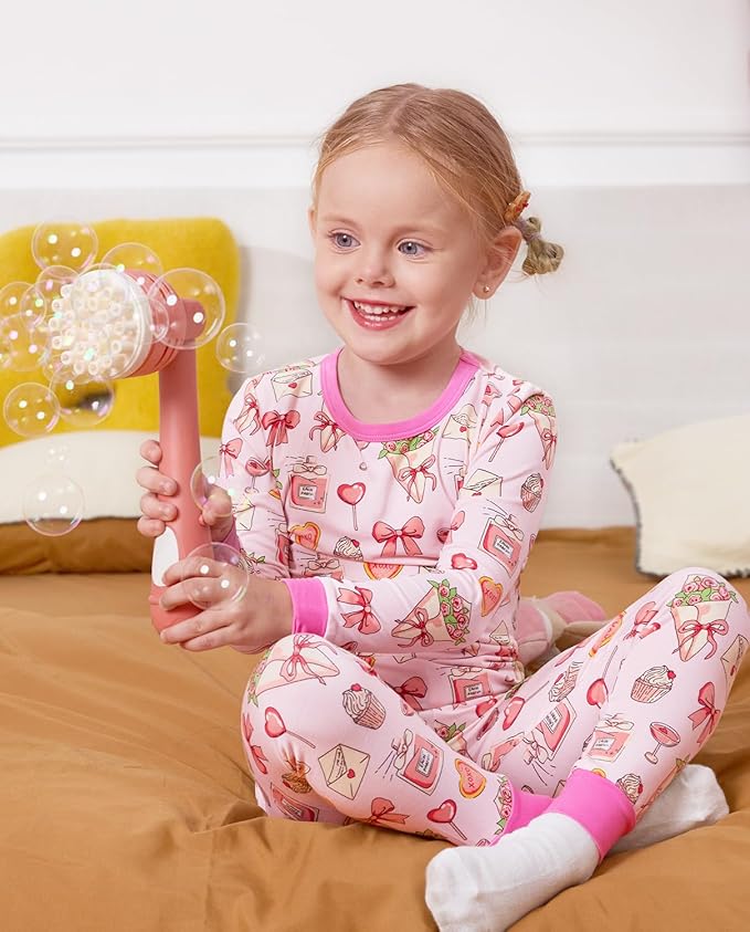 Bamboo Viscose Toddler Girls Kids Pajamas Unicorn Mermaid Pjs Long Sleeve Snug fit 12M-8Y 2pcs Soft Jammies