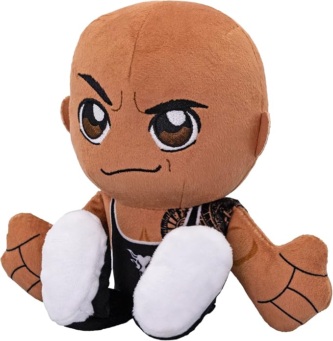 Bleacher Creatures WWE The Rock 8" Kuricha Plush - Soft Chibi Inspired Wrestling Legend