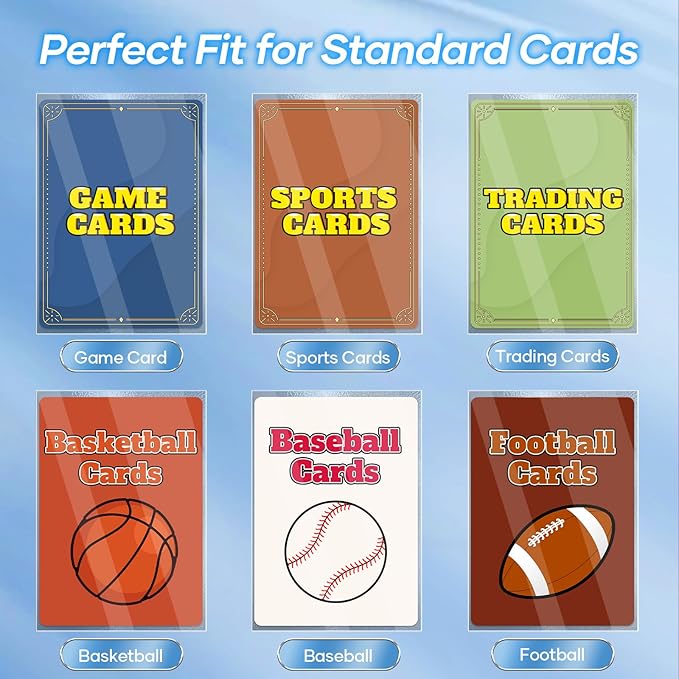 500 Count Card Sleeves – Matte Clear Trading Card Sleeves, Polypropylene (PP), Fit for MTG, TCG, Baseball, Football, and Game Cards (Matte Clear)