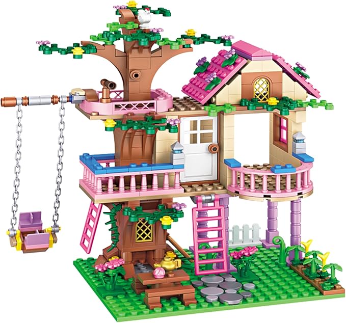 Treehouse Building Blocks Set – 504+ PCS, Adventure-Themed Playset for Collector， Compatible with Lego, Gift-Giving Favorite，Come with 3 Minifigures