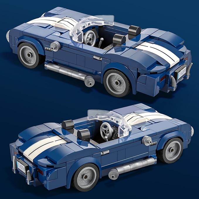 HIGH GODO Sports Car Building Set for Adults, Classic Racing Car Collectible Decor Model Kit with Display Box, Cool Vehicles Gifts for Adults and Teens Age 14+ (324 Pieces)