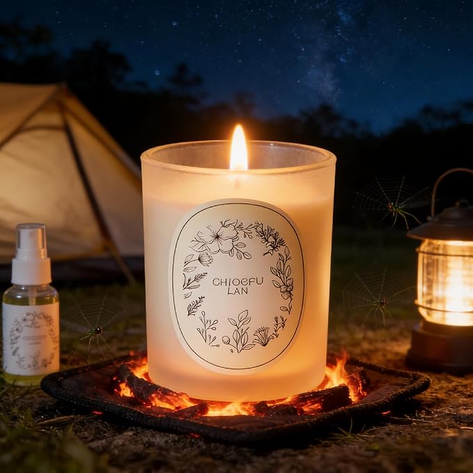 Scented Candle, Round Frosted Atmosphere, Suitable for Home 3-in-1 Set (White Tea Orchid/Cold Water/Earl Grey Tea with Cucumber)