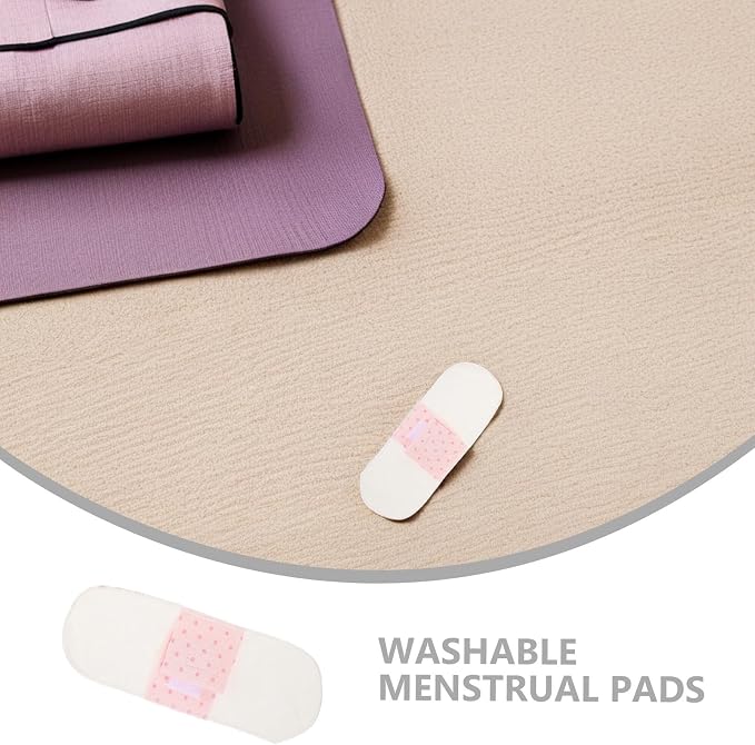 SHOWERORO Reusable Cotton Panty Liners 5Pcs Washable Menstrual Pads for Women Breathable Postpartum Care Pads Daily and Overnight Use