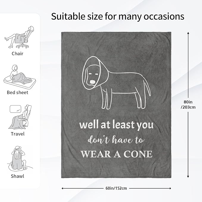 Get Well Gifts for Men/Women Throw Blanket 60" x 80", Get Well Gifts After Surgery, Gift for Recovery After Surgery, Feel Better/After Surgery/Surgery Recovery/Thinking of You/Get Well Soon Gift