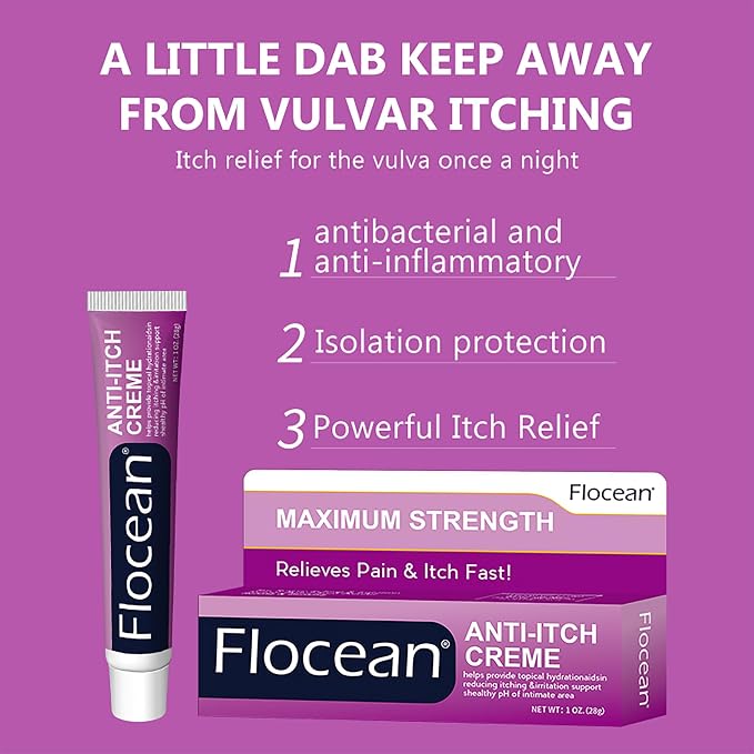 Anti Itch Cream Extra Strength for Women, External Vaginal Itching Relief, Fast Acting Feminine Care, Soothes & Cools Sensitive Skin, 30g (1 Oz)