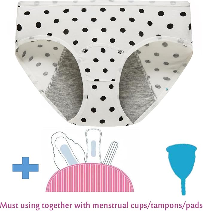 Demifill Teen Girls Period Underwear Cotton Soft Women Panties For Teens Briefs
