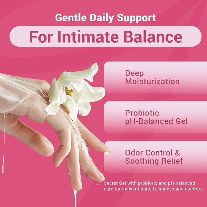 Intimate Care Gel, Vaginal Probiotics Applicator, pH Balance, Yeast Infection and BV Care, Dryness & Odor Relief, 1Box x 7 Pre-Filled Applicators