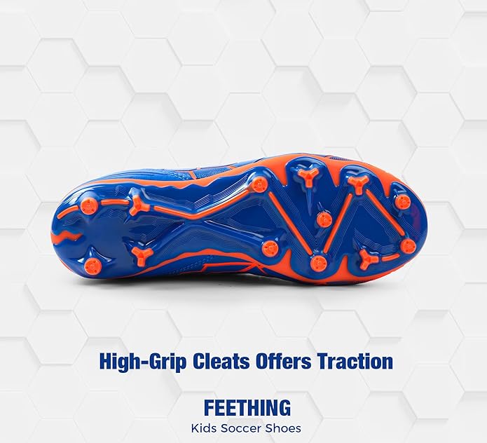 Kids Soccer Cleats for Boys Girls Soccer Shoes Firm Ground Youth Lightweight Athletic Training Football Cleats for Little/Big Kid