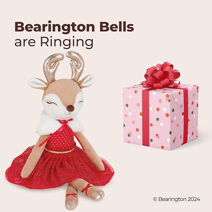 Bearington Collection Ballerina Stuffed Animal - Ballet Doll - Dance Recital Gifts for Girls - Reindeer Noella - 16.5"
