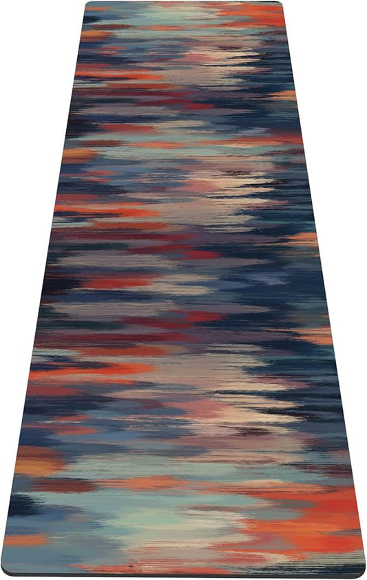 nuveti Yoga Mat Print Extra Thick TPE Non Slip Fitness Exercise Mat with Carrying Bag,72"x24" Extra Thick 6MM Exercise & Workout Mat for Yoga, Pilates Fitness and Floor Exercises