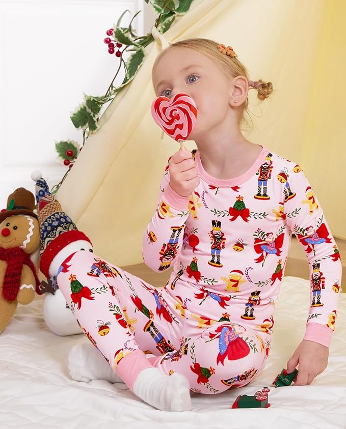 Bamboo Viscose Toddler Girls Kids Pajamas Unicorn Mermaid Pjs Long Sleeve Snug fit 12M-8Y 2pcs Soft Jammies