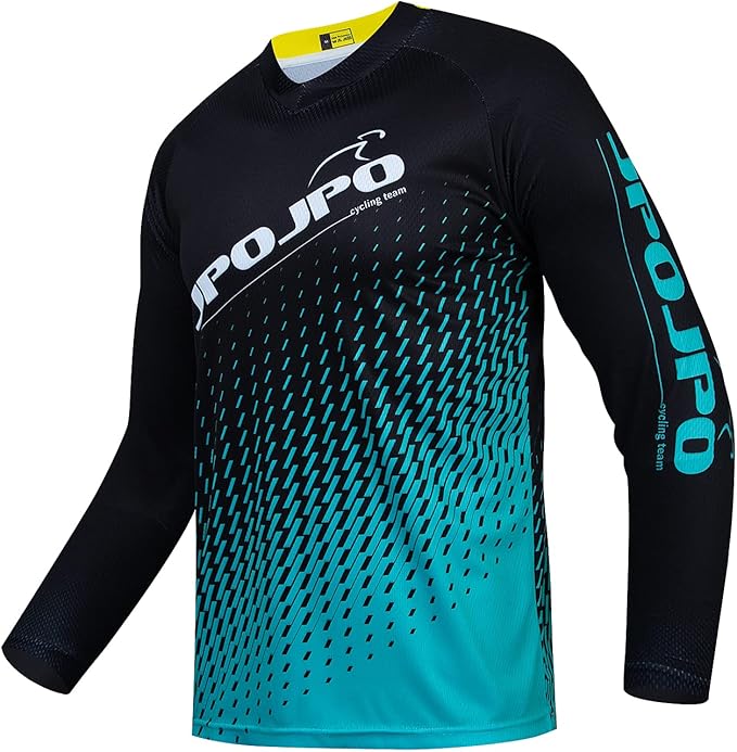 Boy Girl Cycling Jersey Kids Mountain Bike Motocross Long Sleeve Shirt Biking Tops 4-14 Years
