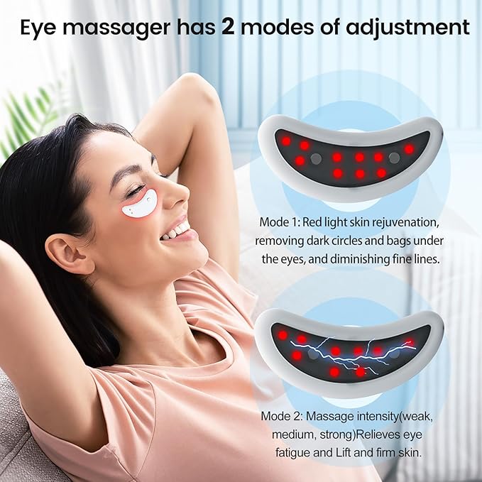 NANSIKE Under eye red light therapy for revitaeyes, eye pods reducing eye bags and dark circles portable under-eye patches