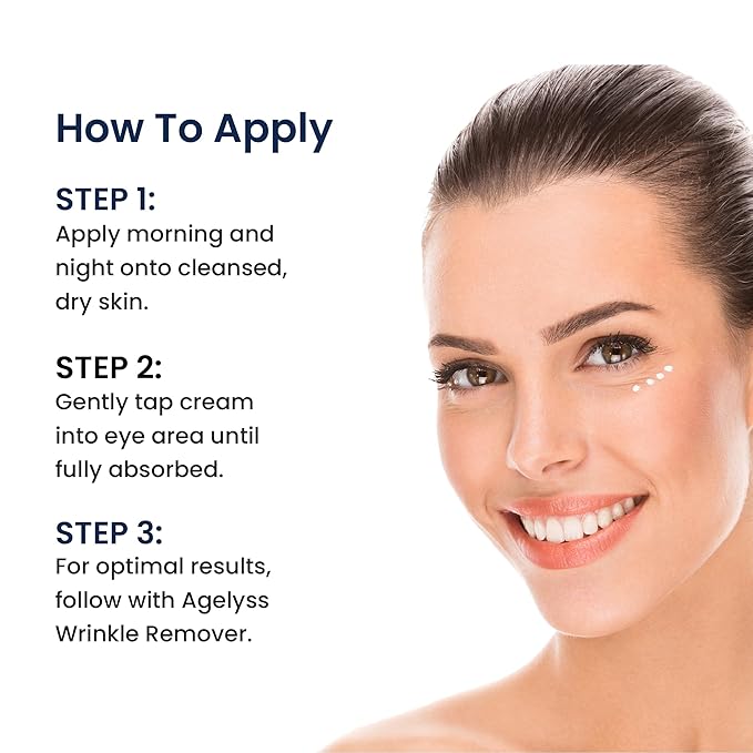 Agelyss Eye-Bag Cream - Deep Hydration - Puffiness, Dark Circles, and Wrinkles - Paraben-Free, Cruelty-Free, Vegan - 1 FL OZ