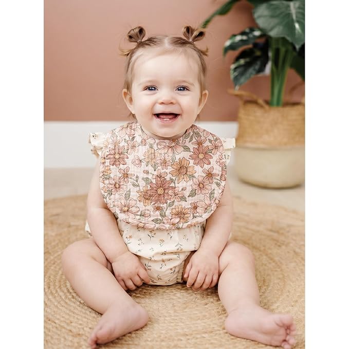 Konssy Muslin Baby Bibs 8 Pack Baby Bandana Drool Bibs Cotton for Unisex Boys and Girls, Soft Absorbent Set for Teething and Drooling