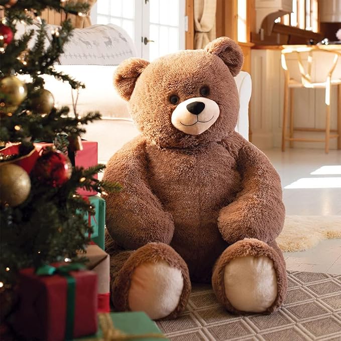 Vermont Teddy Bear Giant Teddy Bear Stuffed Animal - 4 Foot Big Teddy Bear from Giant Cuddle Collection - Collectible Plushies for Kids & Adults - Emotional Support Plush Crafted in The USA