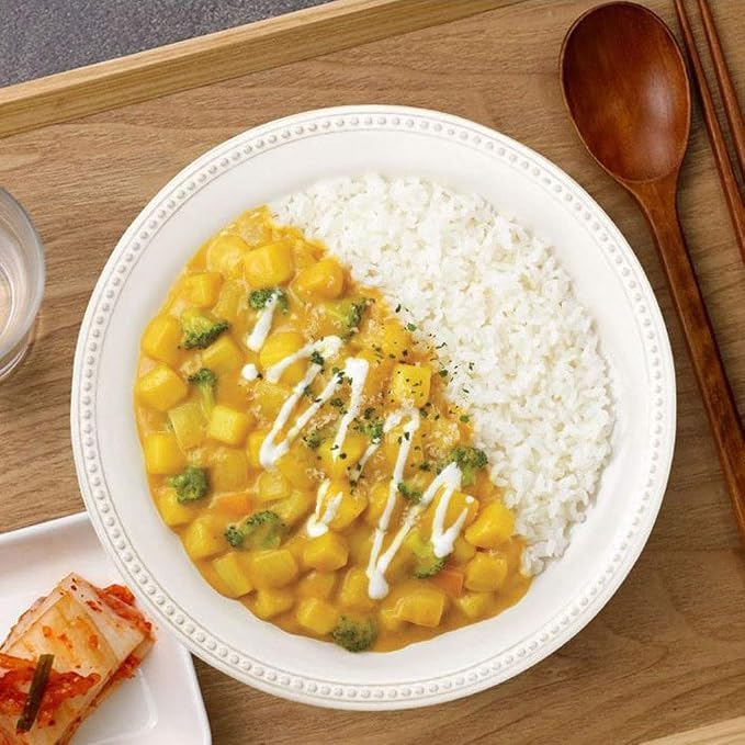 Cupbahn Korean Pre-Cooked Meal with White Rice - 25 Taste by Hetbahn 컵반 햇반 (Creamy Yellow Curry, 4 Bowls)
