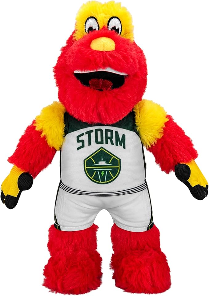 Bleacher Creatures Seattle Storm Doppler 10" WNBA Mascot Plush Figure (Heroine Jersey) - A Mascot for Play or Display