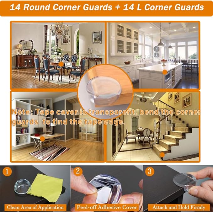 Baby Proofing Kit 112 Pack – Complete Baby Proofing Essentials Set with Magnetic Cabinet Locks, Door Lever Lock, Stove Knob Safety Covers, Corner Protectors, Outlet Plug Covers & Furniture Straps