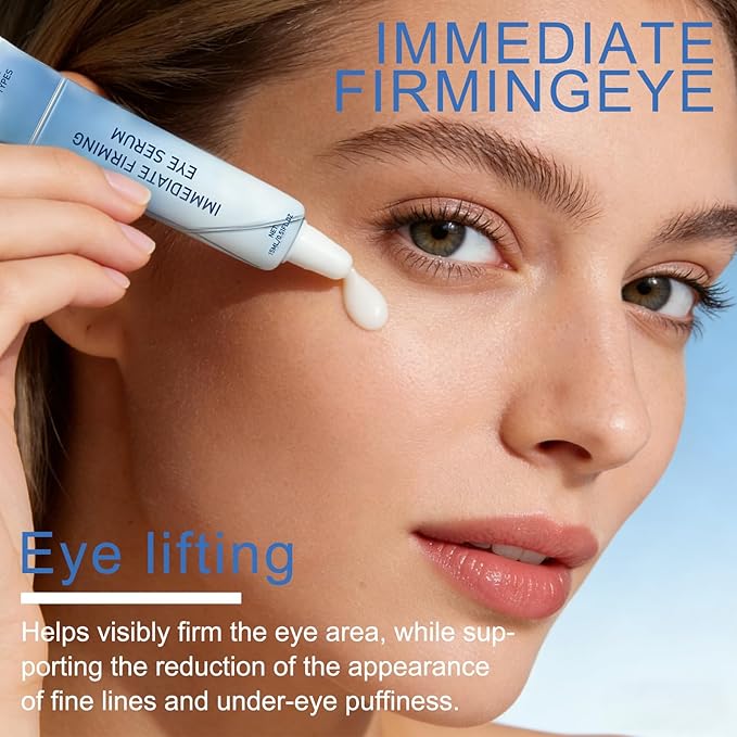 Rapid Reduction Eye Serum for Under-Eye Bags & Wrinkles - Visibly Minimizes Puffiness & Fine Lines, Anti-Aging Serum for Face with Temporary Lifting Effect, Full Size Formula (1)
