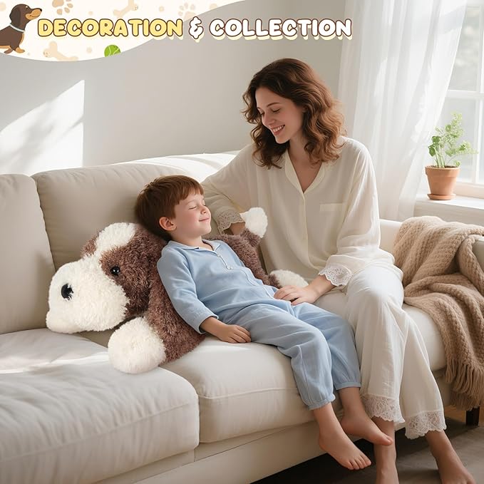 Giant Brown Dog Stuffed Animal 30", Jumbo Soft Giant Stuffed Animal, Big Dog Plush Toys for Stress Relief & Sleep Aid, Huge Cuddly Cute Plushies Golden Retriever Gifts for Kids Adults