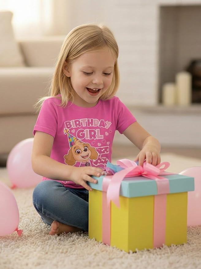 Skye Paw Patrol 4th Birthday Girl Shirt for 4 Year Old Girls - Pup-Themed Party Toddler T-Shirt