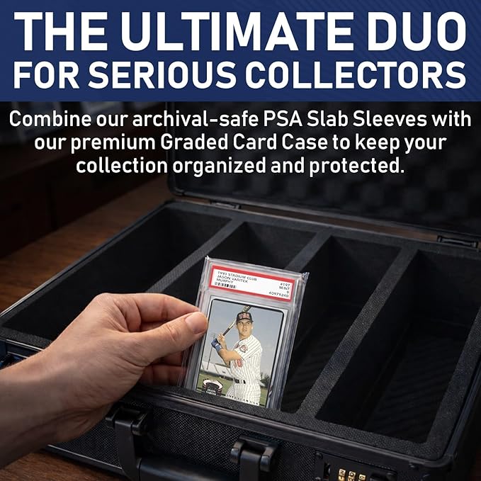 Invested Alliance PSA Slab Sleeves for Graded Cards | PSA Exact Fit Graded Card Sleeves, Resealable Slab Protector for TCG Collectors - Sports, Trading & Gaming.