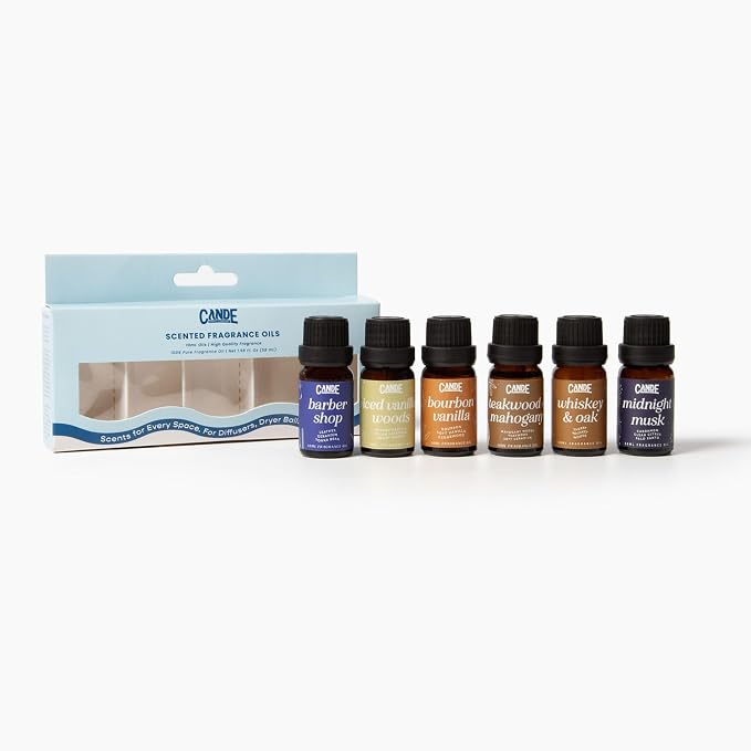 CANDECraftCo Premium Fragrance Oil Bundles – Diffuser Oils Fragrances Scented for Home, Candle Soap Making Supplies, Aromatherapy Blends for House (Bakery, 6-Pack)