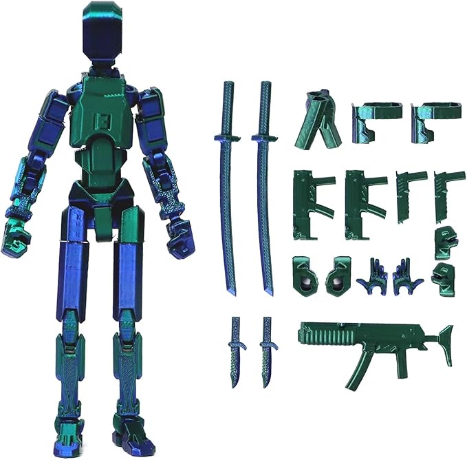Assembly Completed T13 Action Figure, Titan 13 3D Printed Action Figure, 3D Printed Titan13, Assembled Dummy 13 Lucky 13 Toy Figure