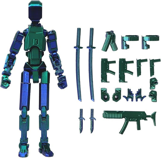 Assembly Completed T13 Action Figure, Titan 13 3D Printed Action Figure, 3D Printed Titan13, Assembled Dummy 13 Lucky 13 Toy Figure